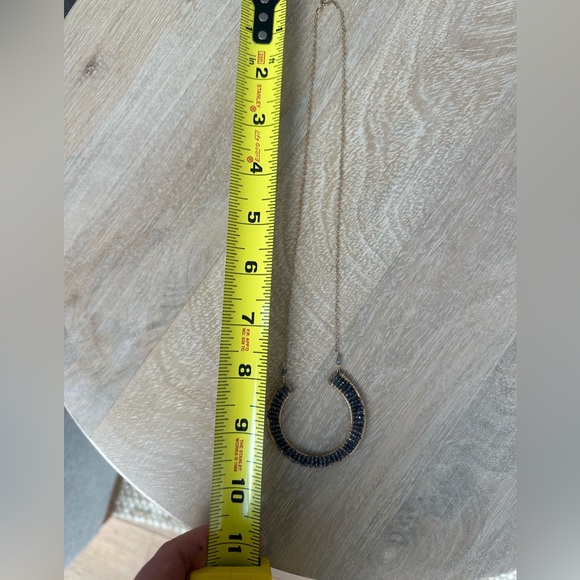 Unique statement necklace with blue beading - Picture 2 of 5